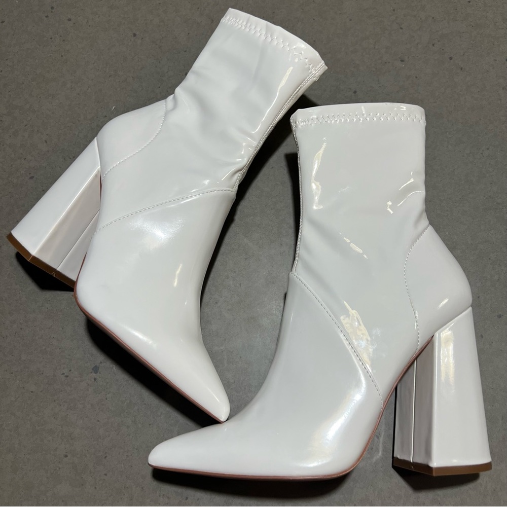Steve Madden White Sock Boots NWT
